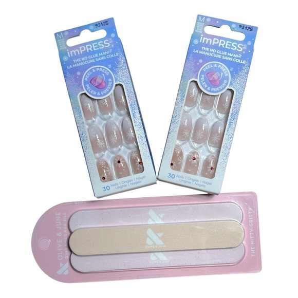 Kiss imPRESS Timeless Carols Holiday Press Ons & Nail File Kit - Picture 1 of 6